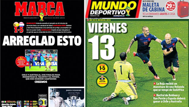 Media Spanyol Meratap dan Marah atas Skor 5-1 dari Belanda